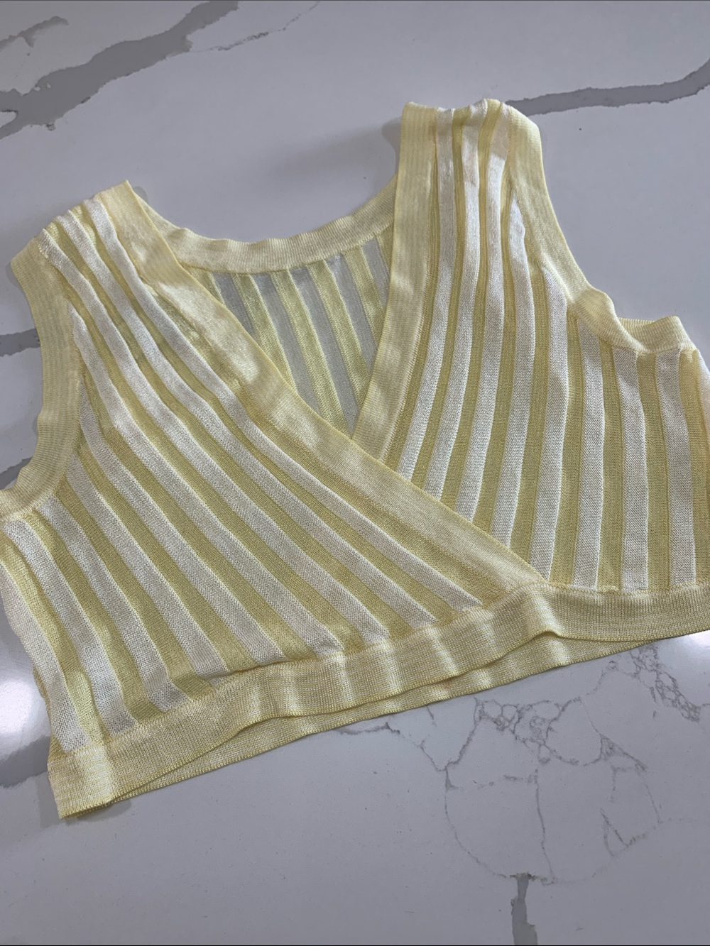 House of Harlow 1960 top and skirt - Vintage 2 pc yellow knit set size L - Picture 8 of 8